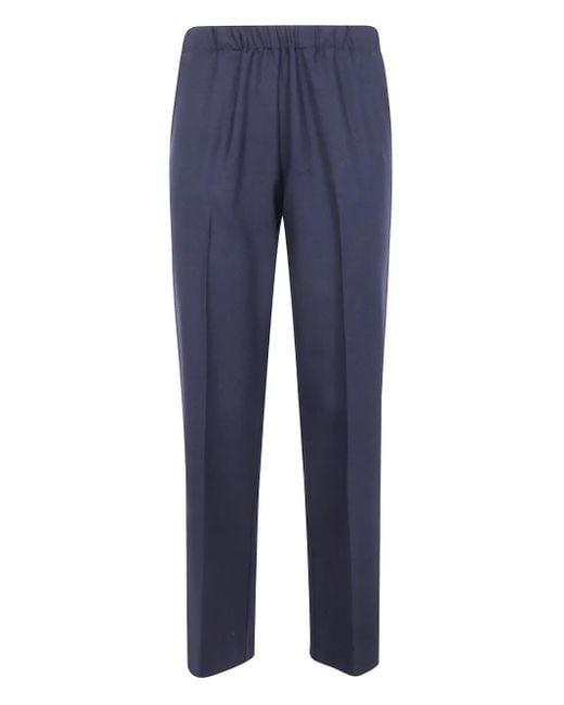 Kiltie Blue Elastic-Waist Trousers
