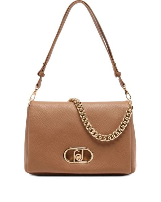 Grand Sac Porté Épaule Lapuffy À Plaque Logo Liu Jo en coloris Brown