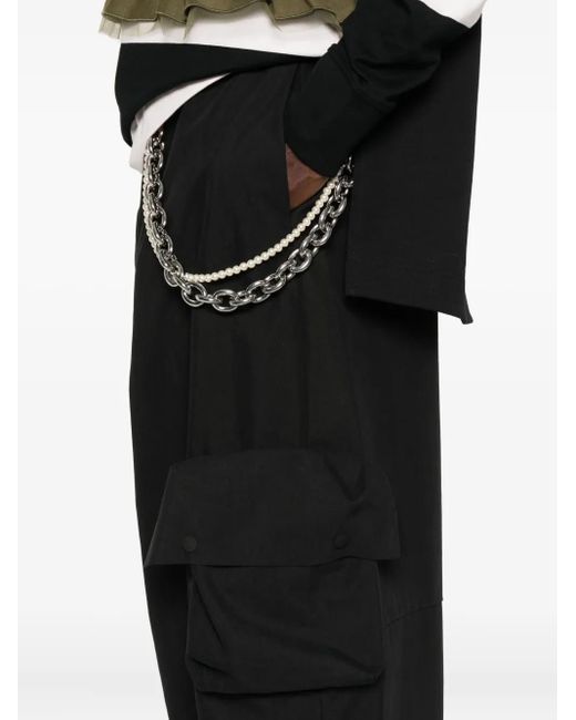Pantaloni Con Coulisse E Tasche di Simone Rocha in Black da Uomo