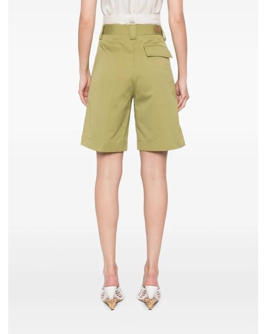 Jacob Cohen Green Wide-leg Shorts