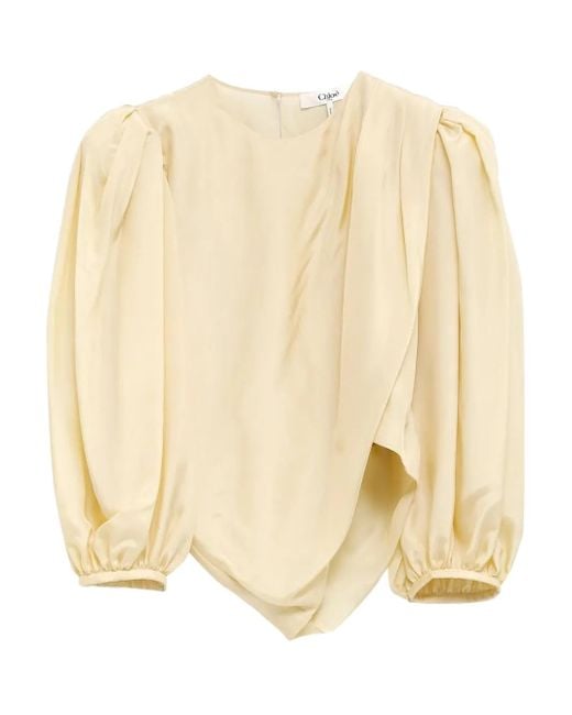 Chloé Zijden Blouse in het Natural