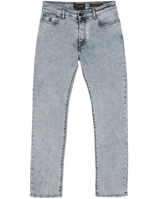 Moorer Blue Pavel Tapered-Leg Jeans for men