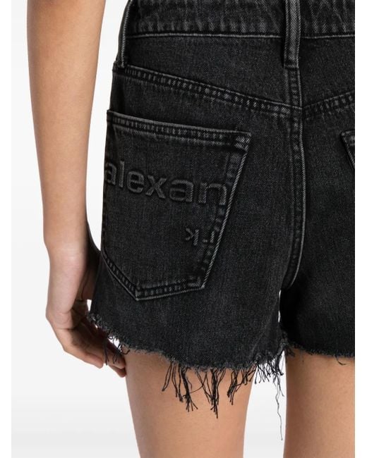 Alexander Wang Black Bite Denim Shorts