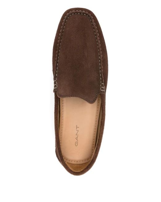 Gant Brown Suede Loafers for men