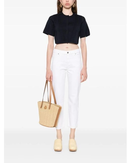 Maje Blue Cropped Cardigan
