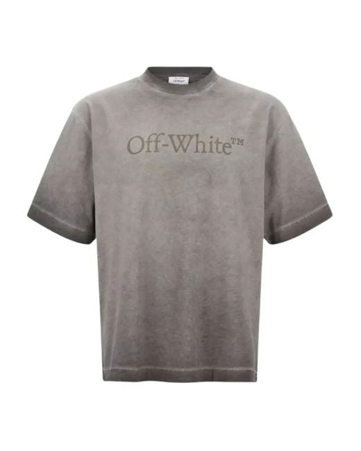 Off-White c/o Virgil Abloh Gray Laundry Skate Short-Sleeve T-Shirt