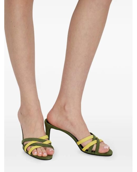 Furla Green Strap Heeled Sandals