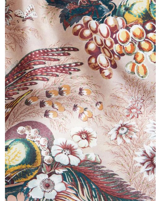 メンズ Etro フローラル シルクシャツ White
