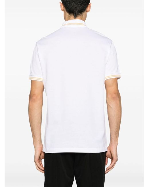 Versace White Polo Shirt With Medusa Face, for men