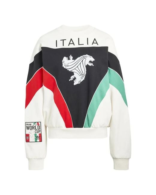 Adidas White Italia Coppa Del Mundo Graphic Crew-neck Sweatshirt for men