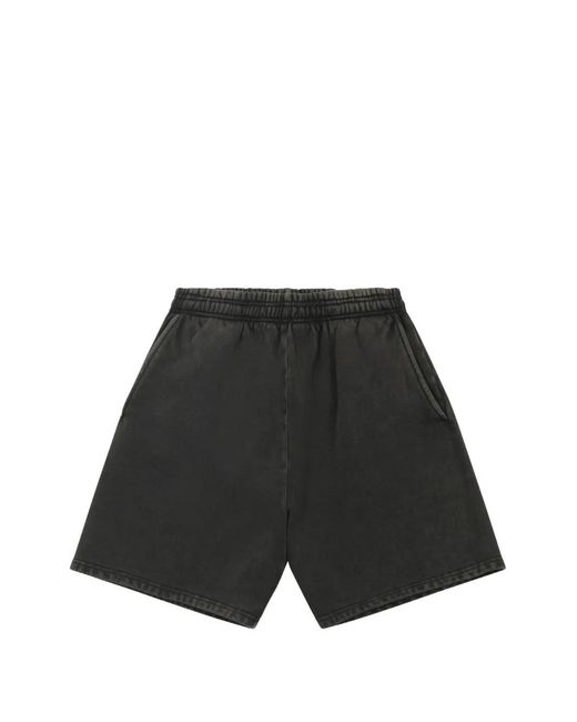 Entire studios Black Short En Coton À Taille Élastiquée for men