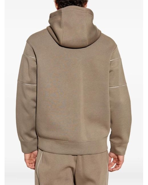 Emporio Armani Hoodie mit Logo-Print in Natural für Herren