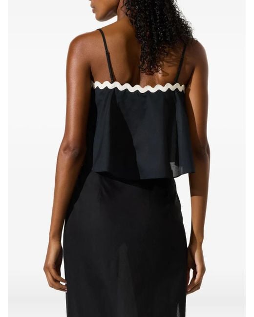 Karl Lagerfeld Black Cropped Top