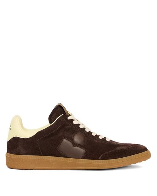 Isabel Marant Brown Bryce Low-Top Suede Sneakers Shoes