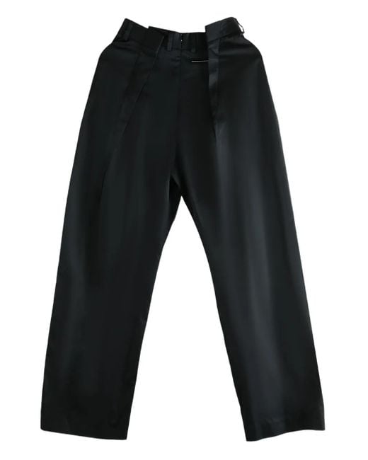 MM6 by Maison Martin Margiela Pleated-front Trousers Black