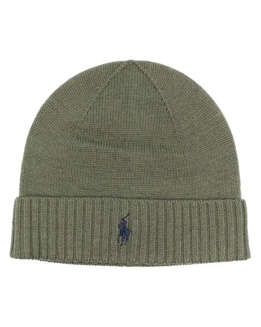 Polo Ralph Lauren Green Embroidered Logo Beanie for men