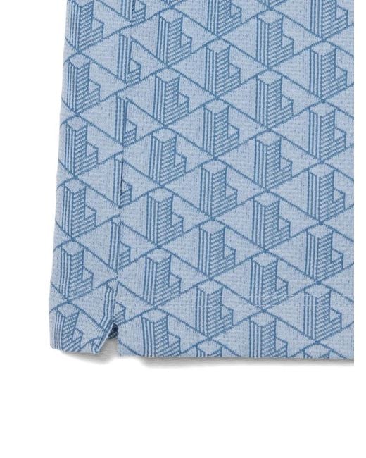Lacoste Blue Polo À Motif Monogrammé for men