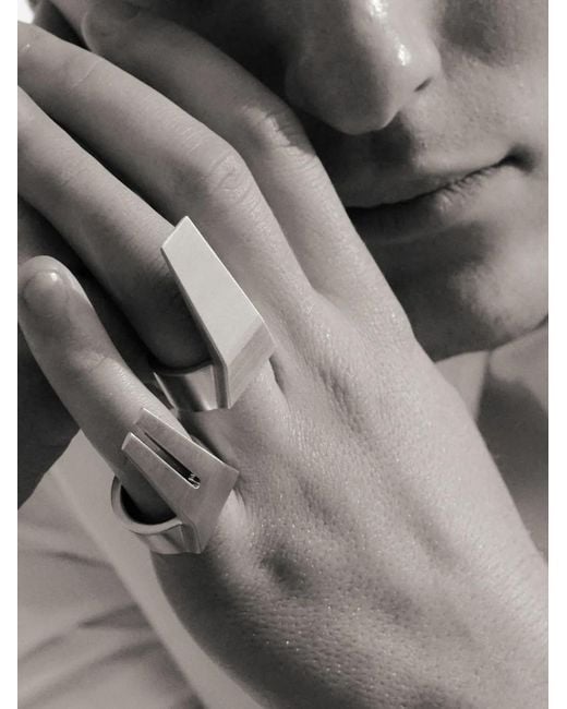 Rick Owens Gray Trunk Ring