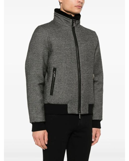 Moorer Gray Bellati-Lp Bomber Jacket for men
