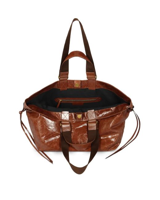 Isabel Marant Oskan brother leather bag - Men|PP0003FAA1C01M50CO ISABLE MARANT Brown Leather Men\'s Bag display picture 1