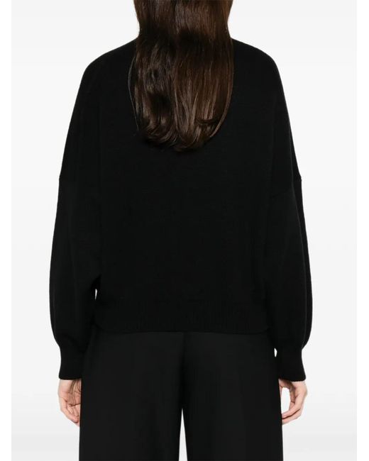 Khaite Black Margaux Long-Sleeve Sweater