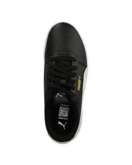 PUMA Black Carina 2.0 Logo-Print Panelled Sneakers