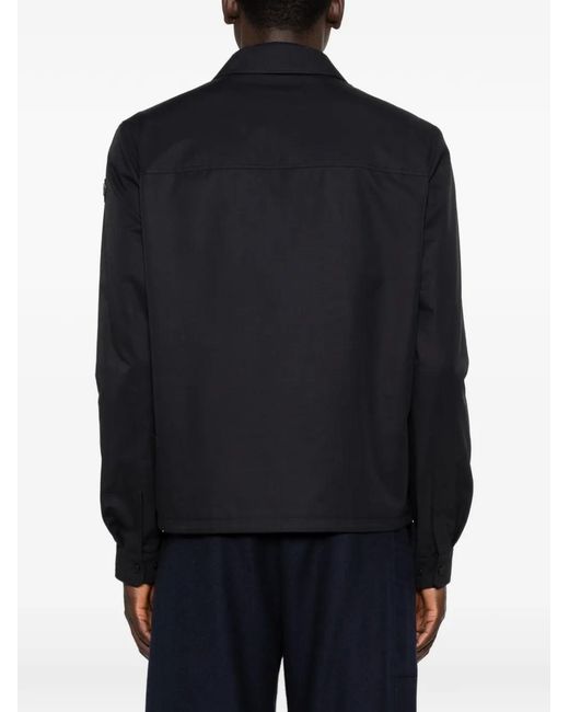Moncler Black Chest-Pocket Zip Jacket for men
