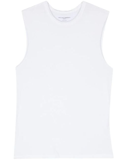 Top Con Orlo Dritto di Officine Generale in White