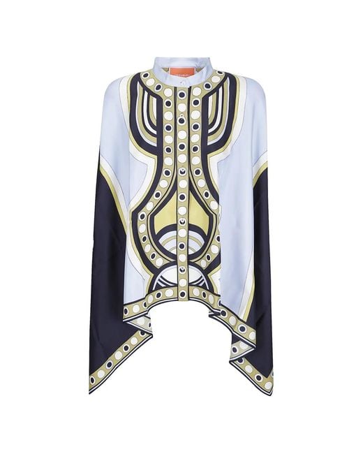 LaDoubleJ White Foulard Geometric-Print Shirt