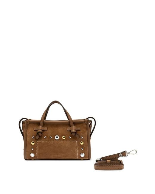 Gianni Chiarini Brown Marcella Joy Studded Tote Bag