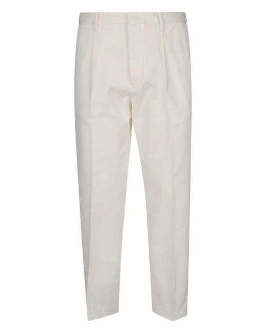 Alpha Industries Straight Plooibroek in het White voor heren