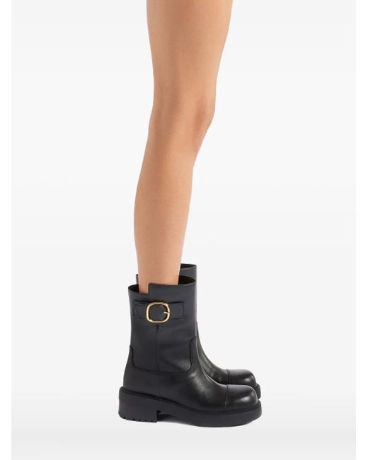 Giuseppe Zanotti Black Lori Buckle-Detail Boots