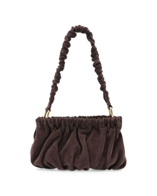 Marni Brown Ruched Shoulder Bag
