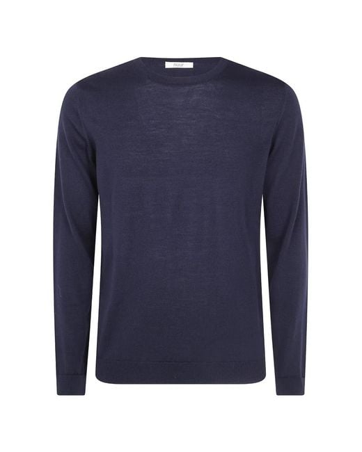 Nuur Blue Round-Neck Sweater for men