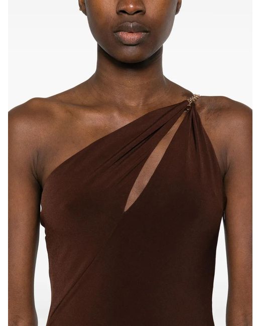 Nissa Purple Halterneck Midi Dress