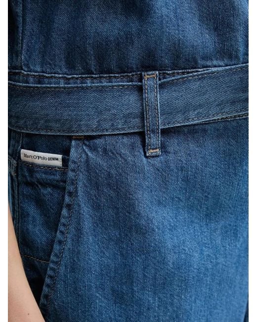 Marc O' Polo Blue Denim Button-Fastening Jumpsuit