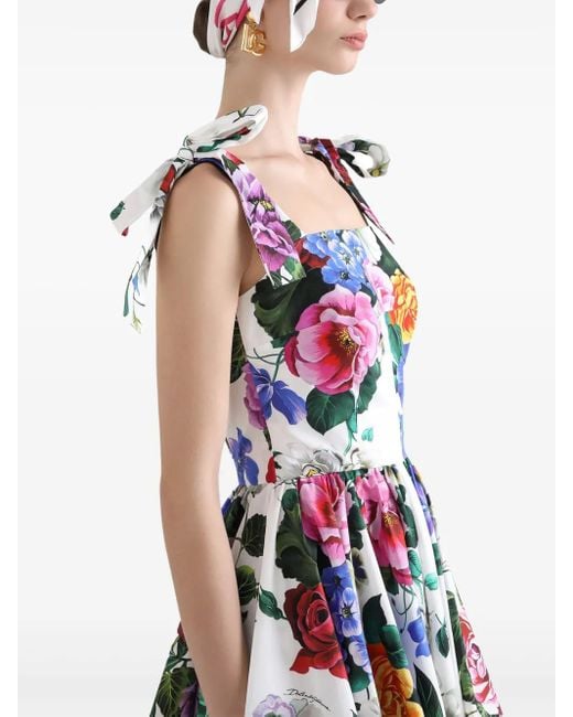 Dolce & Gabbana Multicolor Floral Print Dress