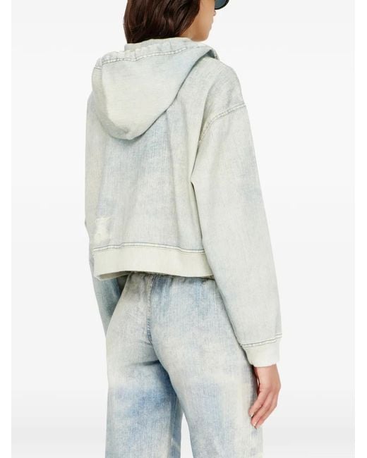DIESEL White De-Giri-Crop Jogg Sweater