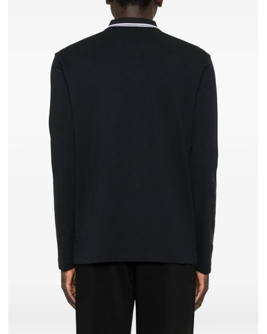 Boss Black Long-Sleeved Cotton Piqué Polo Shirt for men