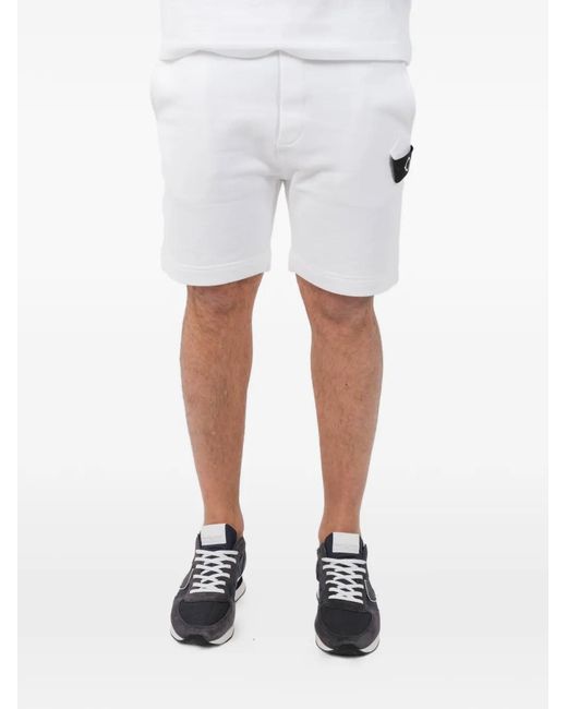 Ma Strum White Logo-Patch Shorts for men