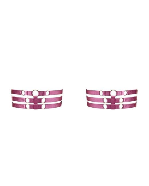Bordelle Pink Melusina Strap-Ring Garters (Set Of Two)