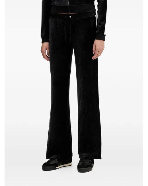 Juicy Couture Black Side-Stripe Track Pants