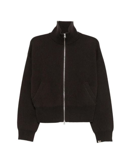 Extreme Cashmere Black 385 Xtra Cute Zip-Up Sweater