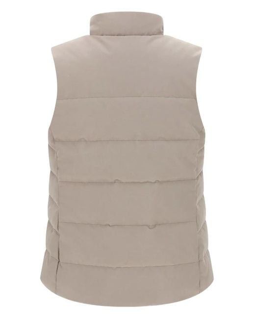 Canada Goose Gray Freestyle Quilted Logo-Patch Gilet