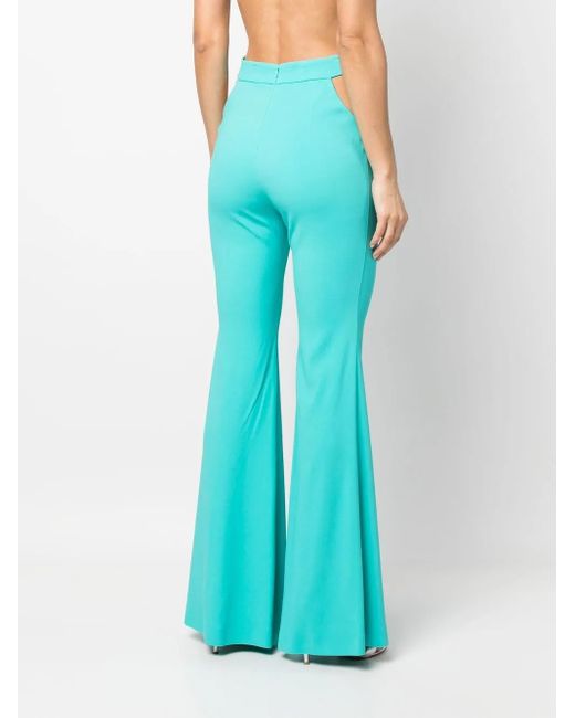 GIUSEPPE DI MORABITO Blue Cut Out-Detail Flared Trousers