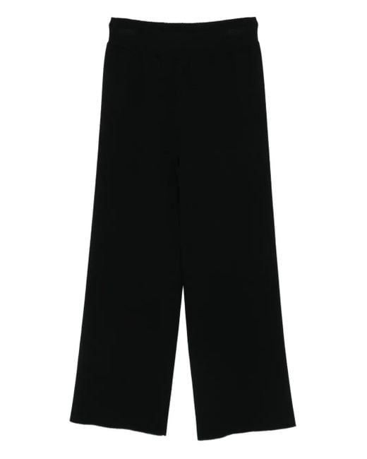 Alpha Studio Wide-leg Trousers Black