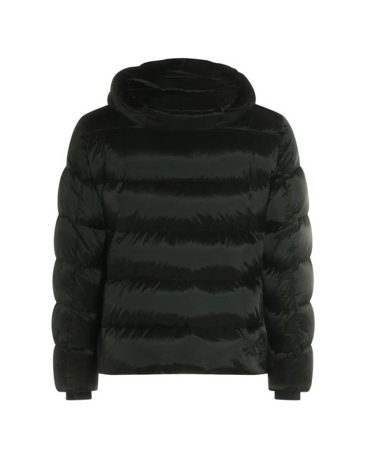 Moorer Black Padded Hooded Jacket for men