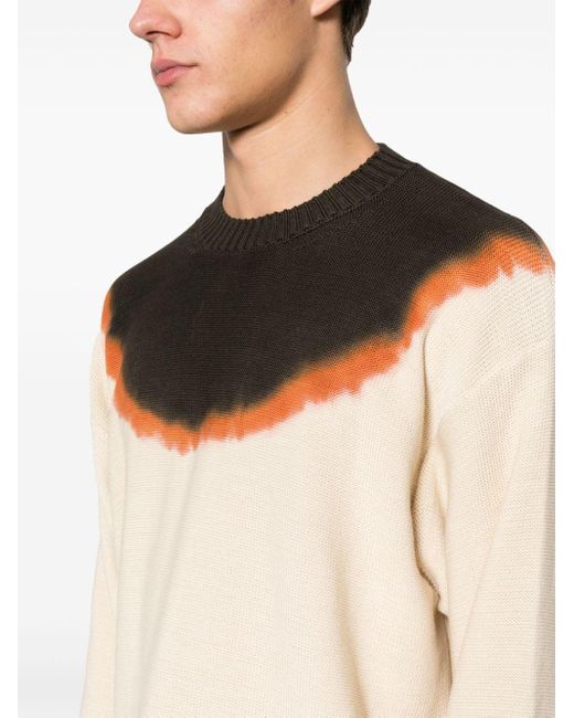 MSGM Black Abstract-print Knitted Jumper for men