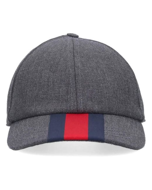 Gucci Baseballkappe Aus Wollfilz in Gray für Herren