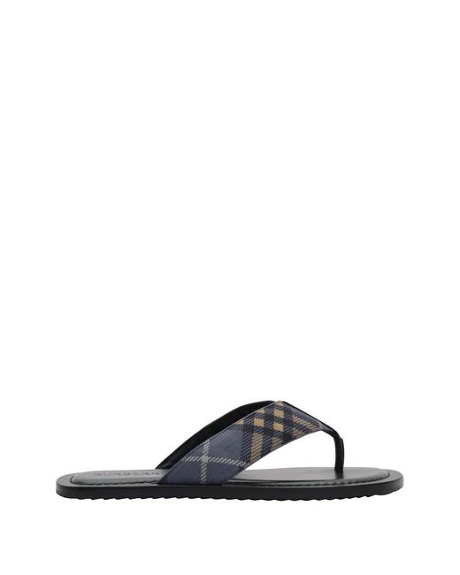 Burberry Blue Check Pavilion Sandals for men